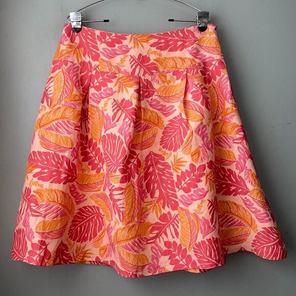 Mirror Image Womens Size Large Tropical Floral Skirt Swing Full Vacation Resort - Picture 1 of 10